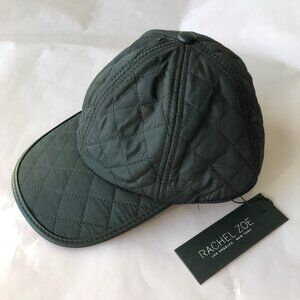 Rachel Zoe Women quilted  Black Baseball Ball Cap Hat